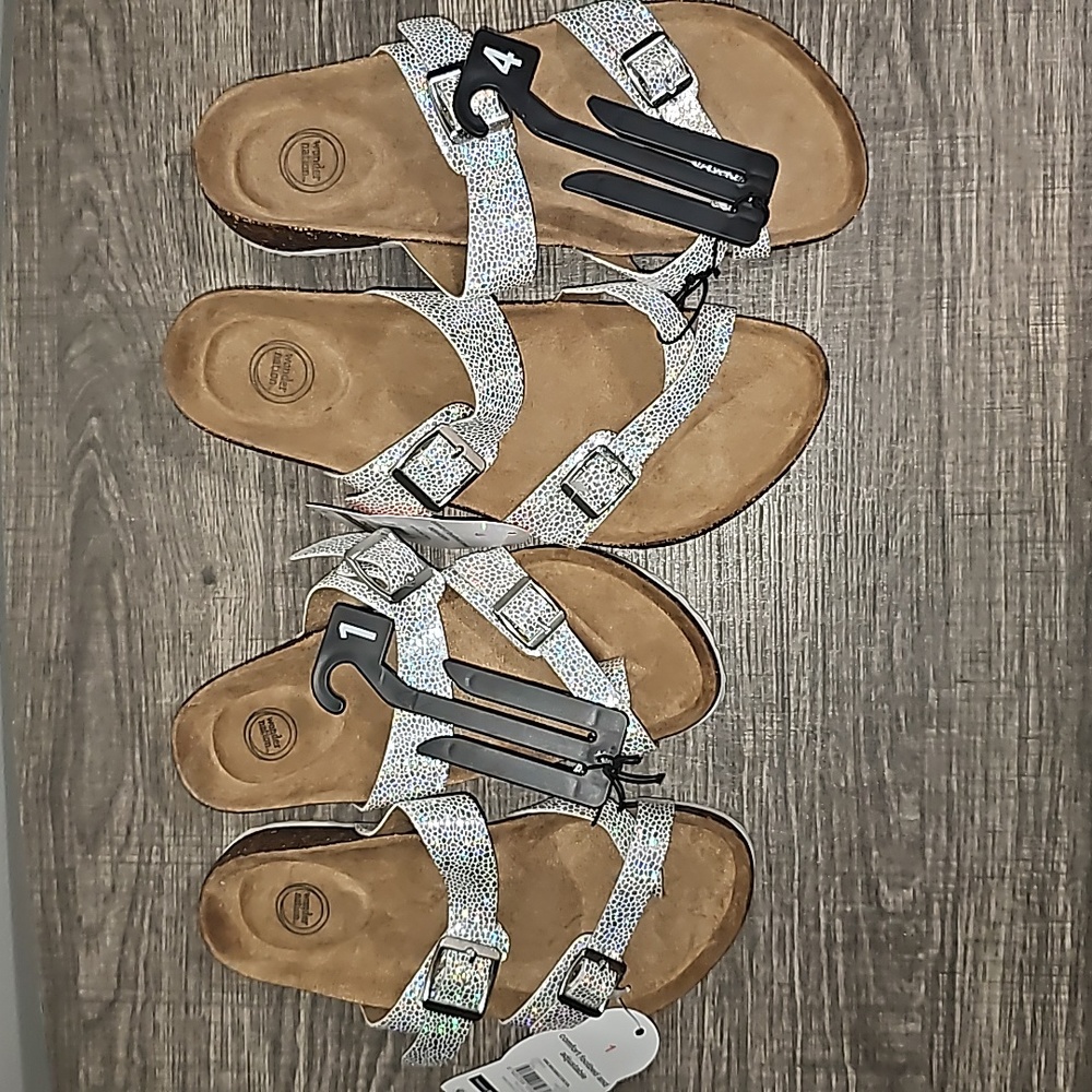 Silver sandals